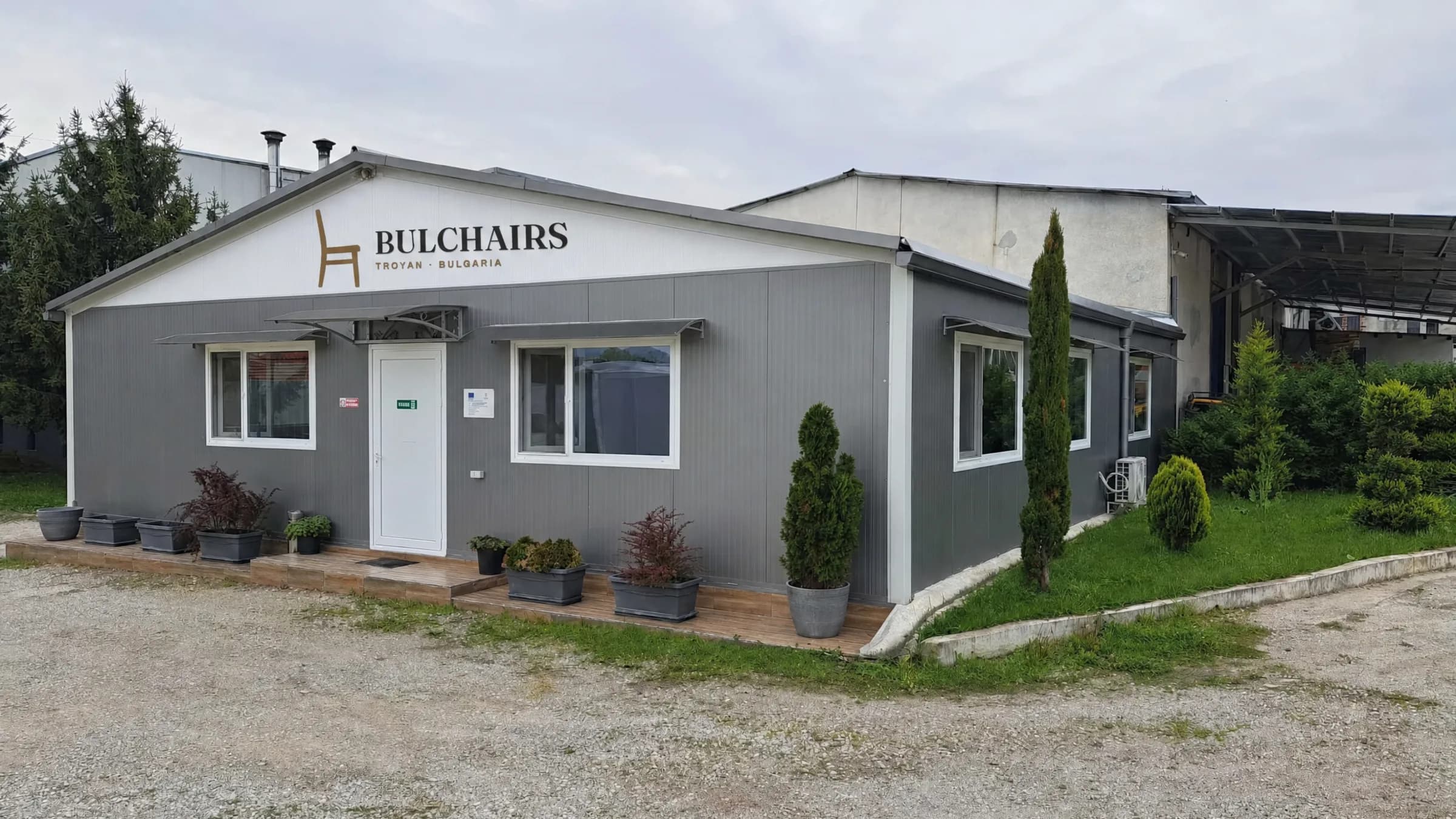 The BulChairs factory building in Troyan, Bulgaria
